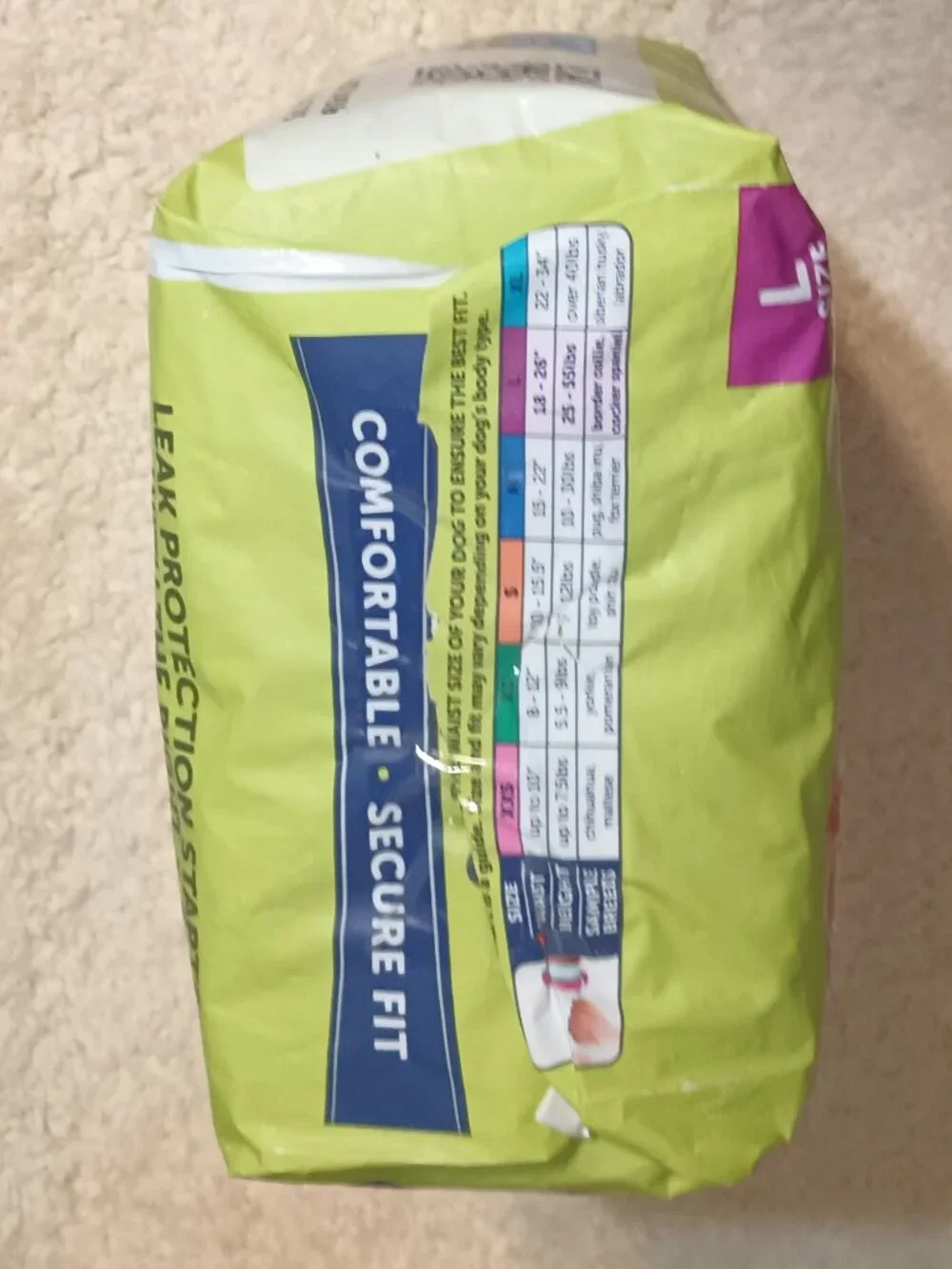 NWT Hartz Comfitables Male & Female Dog Diapers, Large 18